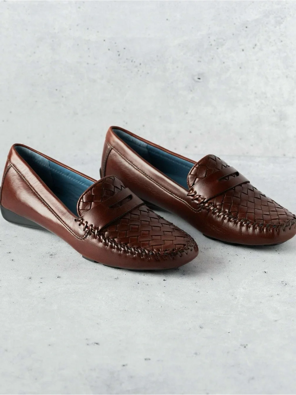 NWOT Robert Zur Petra Woven Leather Loafers